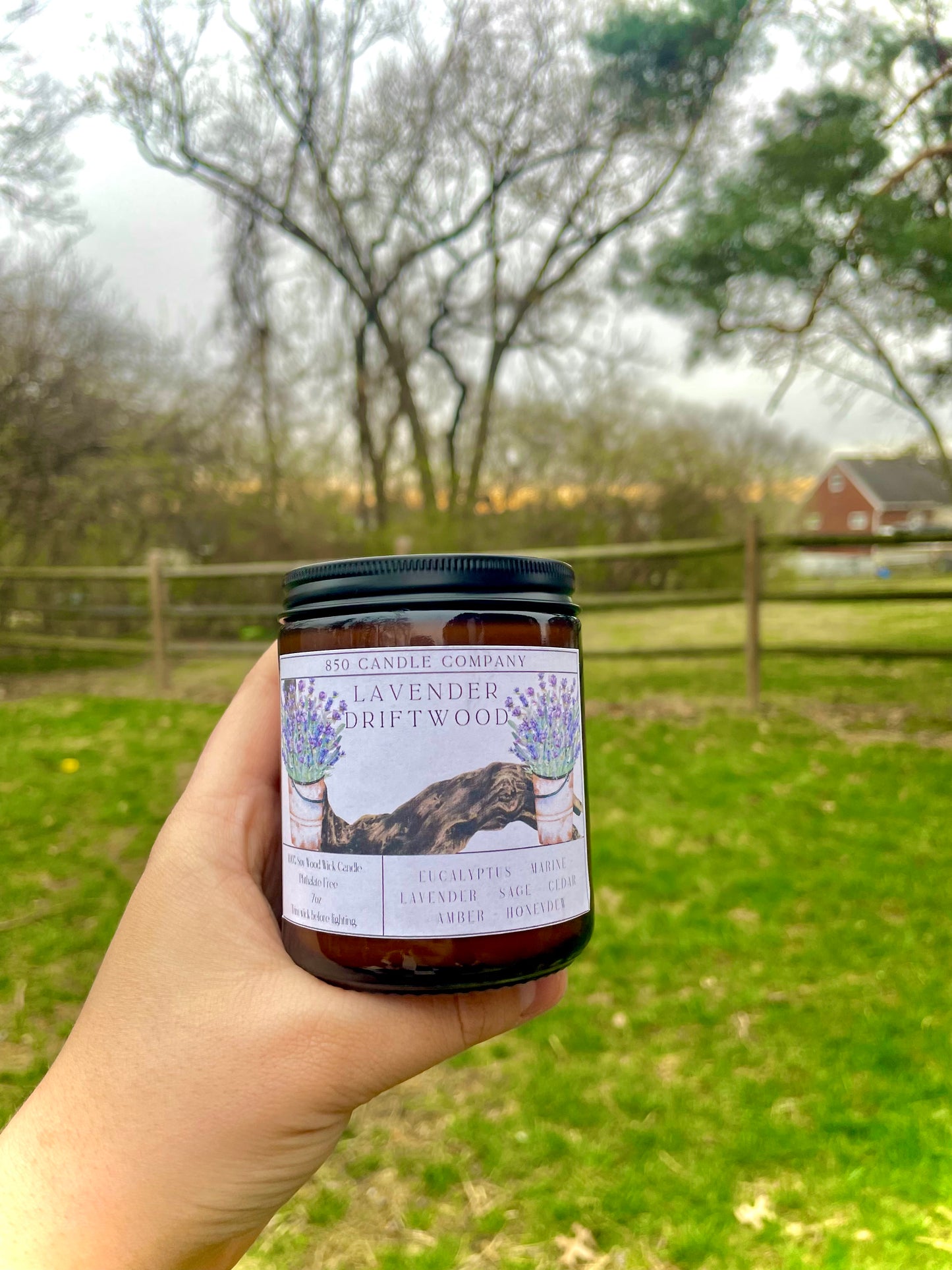 Lavender Driftwood Soy Candle